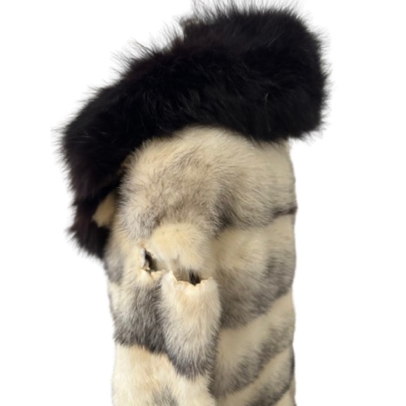 Vtg 60s 70s Damaged Cross Mink Fox Collar Hem Fur Coat S - Picture 15 of 15